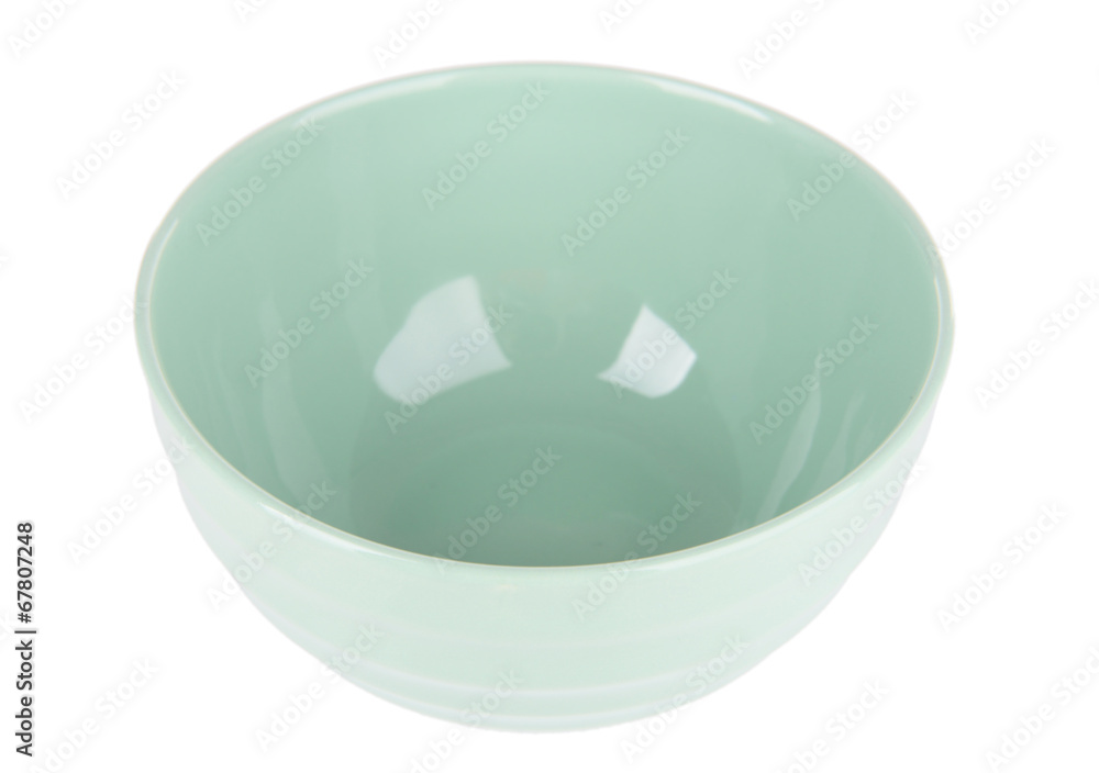 Mint bowl isolated on white