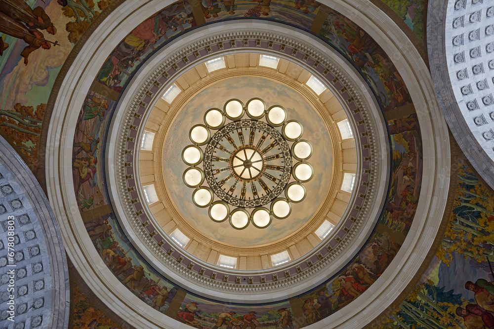 Interior of the Utah State Capitol building Rotunda Ceiling