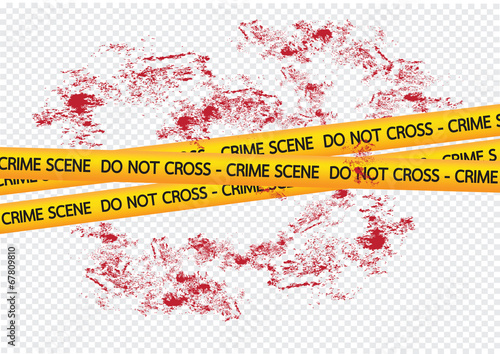 Crime scene danger tapes illustration