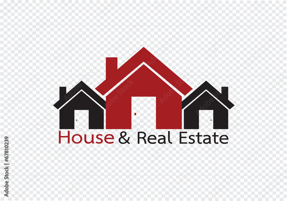 House icon and  Real Estate Building abstract design