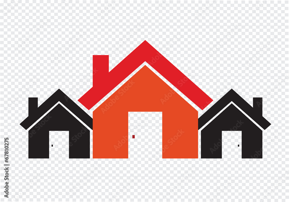 House icon and Real Estate Building abstract design House icon and Real Estate Building abstract design