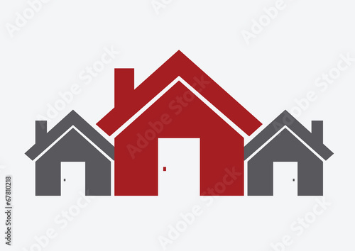 House icon and  Real Estate Building abstract design