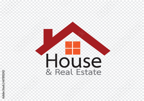 House icon and  Real Estate Building abstract design