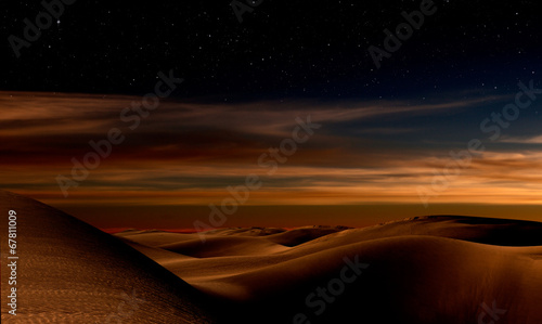 Night in desert