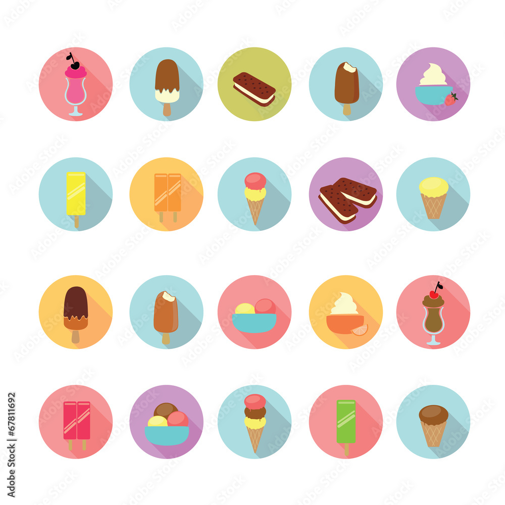 Ice cream icons set, Illustration eps10 Ice cream icons set, Illustration eps10