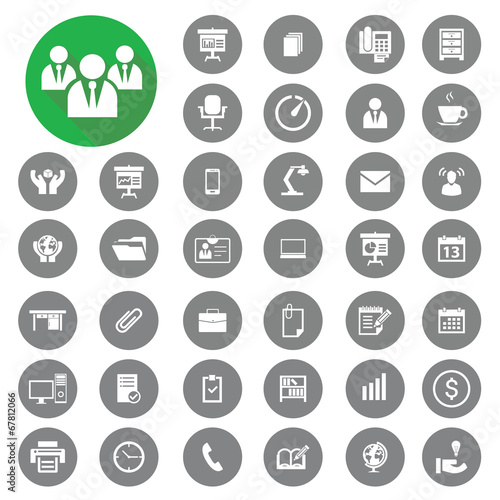 Office and organization icons set. Illustration eps10