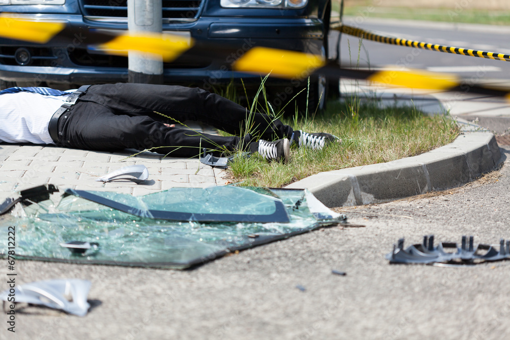 Fototapeta premium Car crash on the street