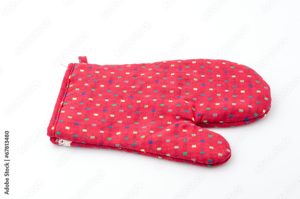 Oven glove isolated white background Oven glove isolated white background