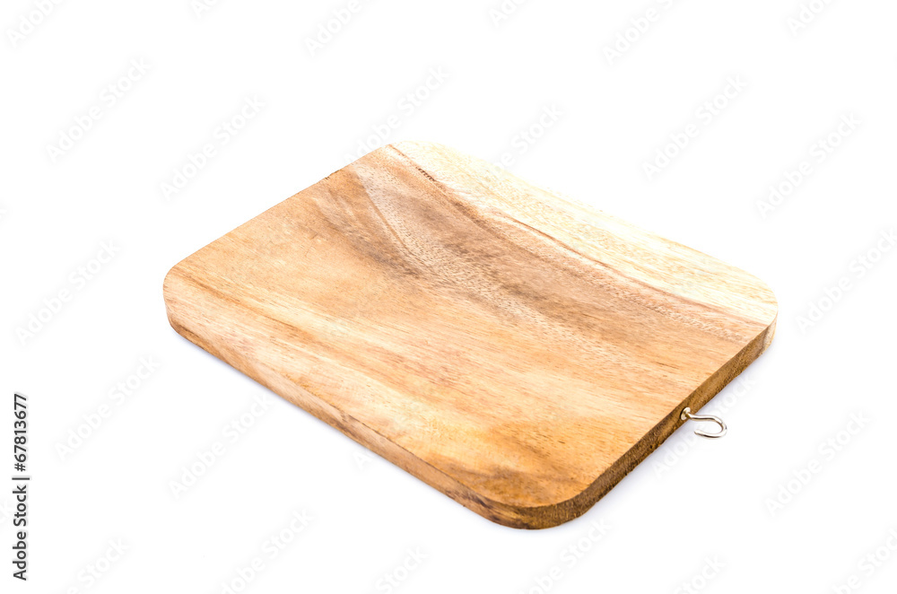 Wood cutting board isolated white background Wood cutting board isolated white background