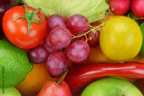 background  of vegetables and fruits