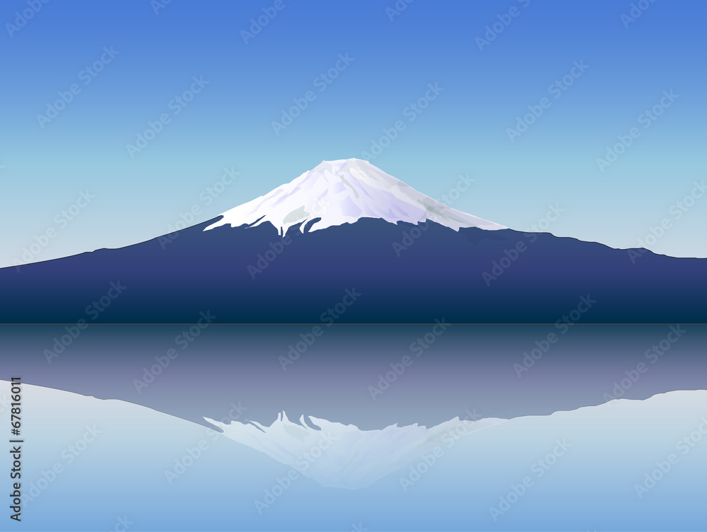 Fototapeta premium 富士山 空 風景