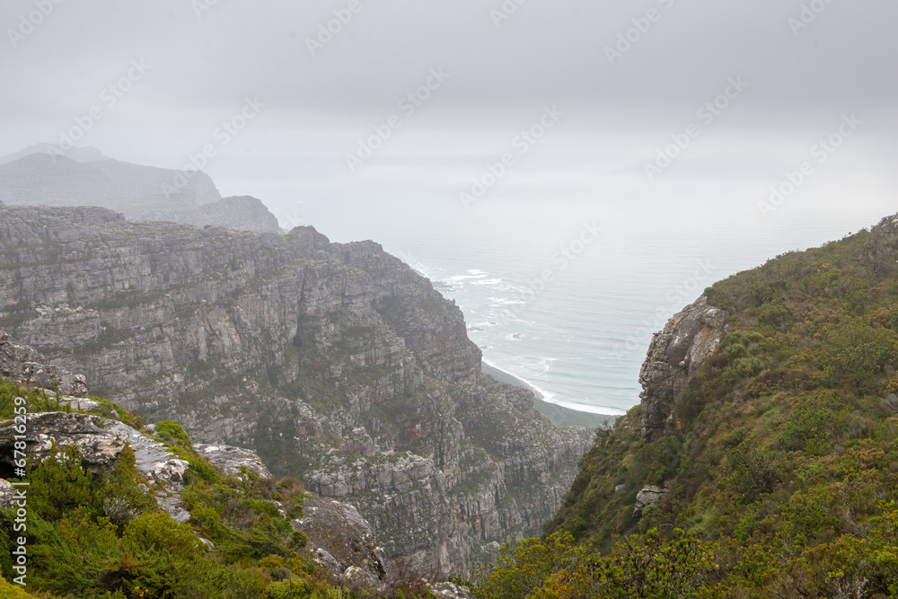 Fototapeta premium Ascension de Table Mountain en Afrique du Sud