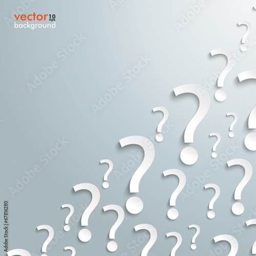 White Question Marks Cover