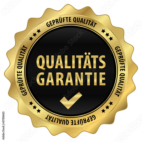 Qualitätsgarantie - geprüfte Qualität - gold
