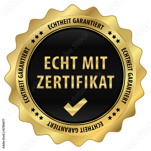 Echt mit Zertifikat - Echtheit garantiert - gold
