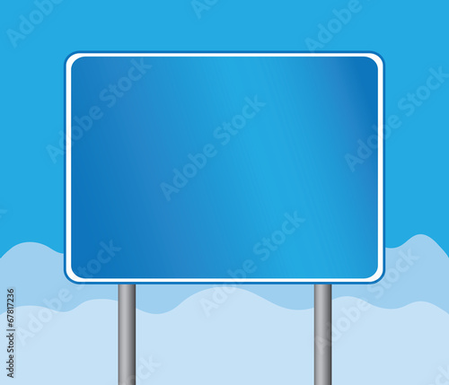 Blank Road Sign