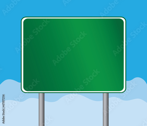 Blank Road Sign