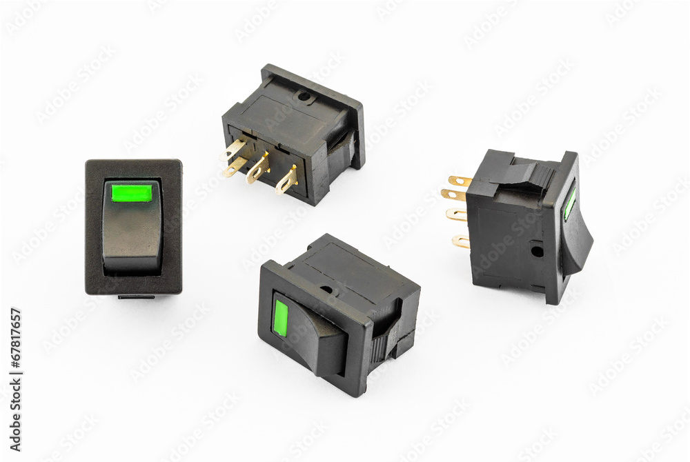 Green Rocker Switches with Build-in LED Green Rocker Switches with Build-in LED