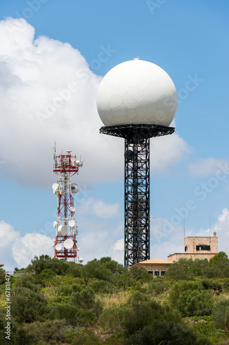 Radar on the island of Majorca