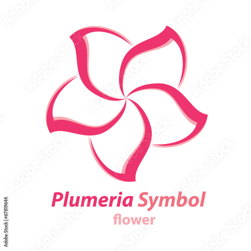 Plumeria (frangipani) flower symbol