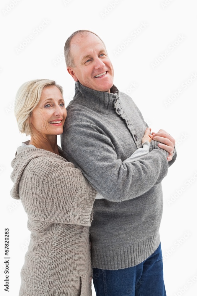 Happy mature couple in winter clothes Happy mature couple in winter clothes