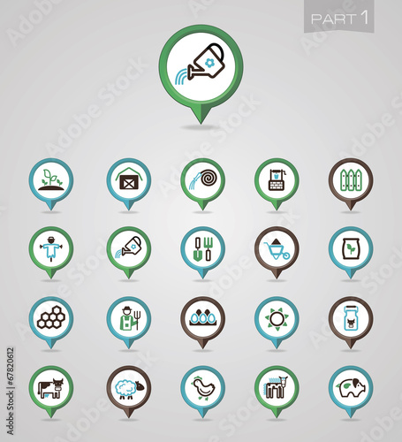 Mapping pins icons Farm part 1