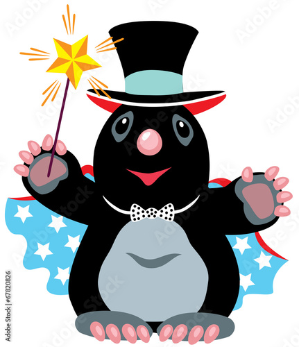 cartoon mole wizard