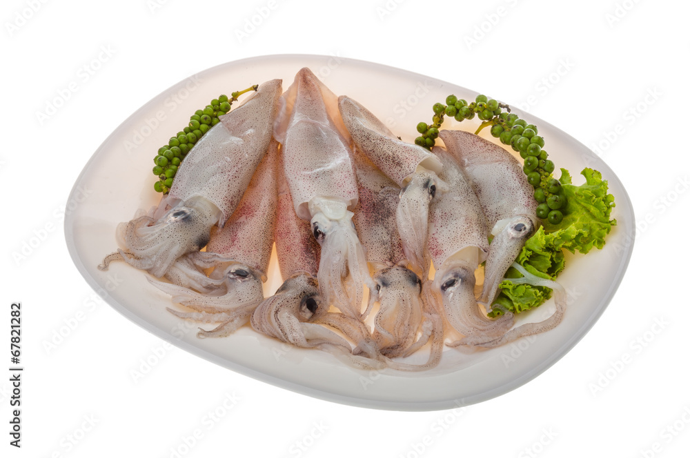 Raw calamari Raw calamari