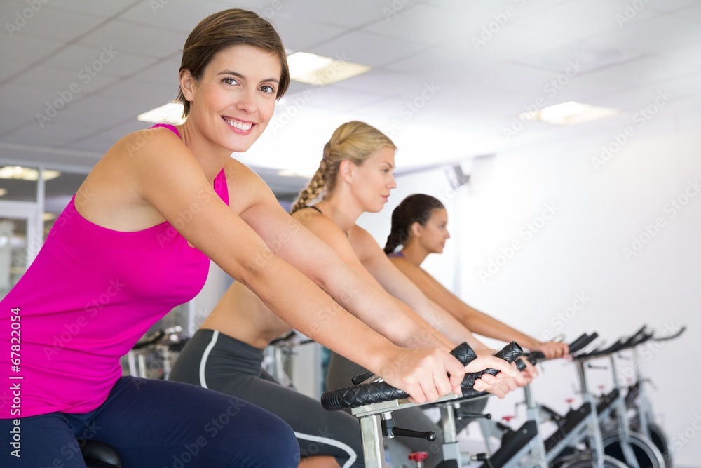 Spin class working out in a row Spin class working out in a row