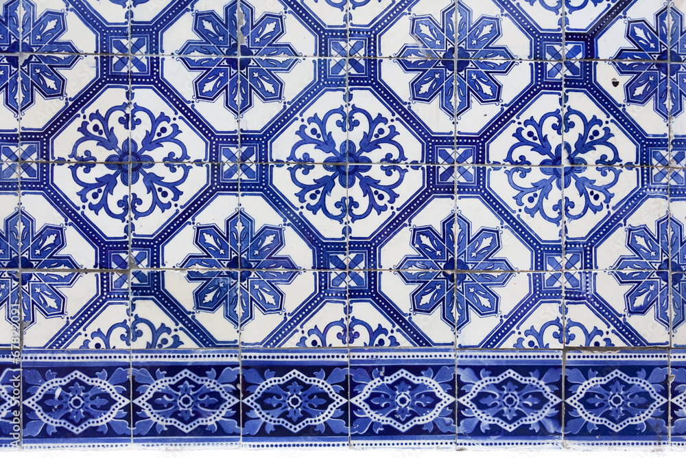 Handmade traditional Portugese Tile (azulejos), Lisbon, Europe Handmade traditional Portugese Tile (azulejos), Lisbon, Europe