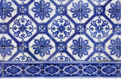 Handmade traditional Portugese Tile (azulejos), Lisbon, Europe