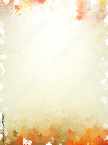 Colorful autumn leaves template pattern. EPS 10