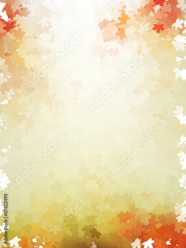 Colorful autumn leaves template pattern. EPS 10 © berezovskyi