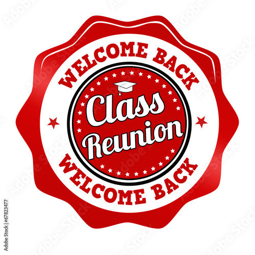 Class reunion sticker, icon,stamp or label