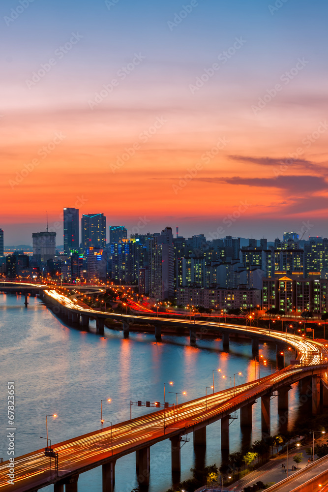 Fototapeta premium Seoul Sunset