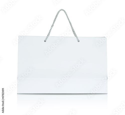 White paper shopping bag