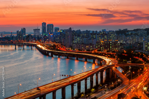 Canvas Print Seoul Sunset