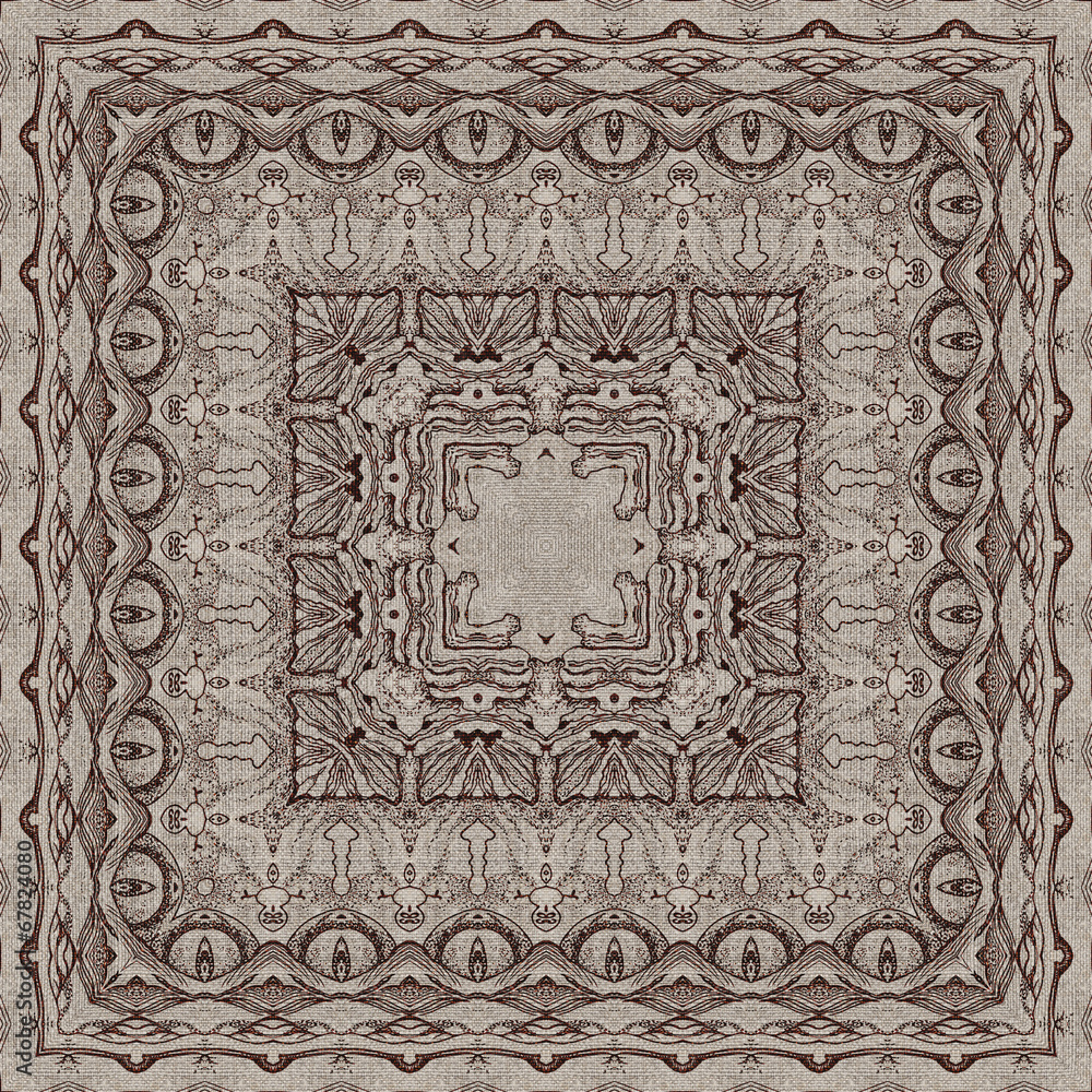 Seamless graphic pattern on canvas Seamless graphic pattern on canvas