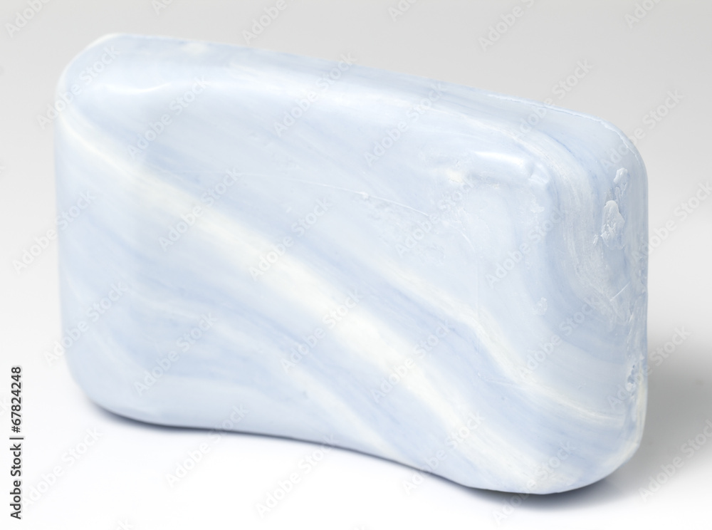 blue soap on White background blue soap on White background
