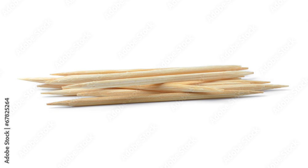 toothpicks isolated on white background