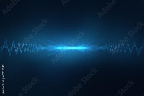Abstract digital sound wave background photo