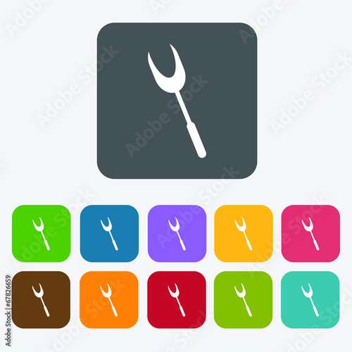 Spatula icons set. Rectangle colourful 12 buttons. Vector