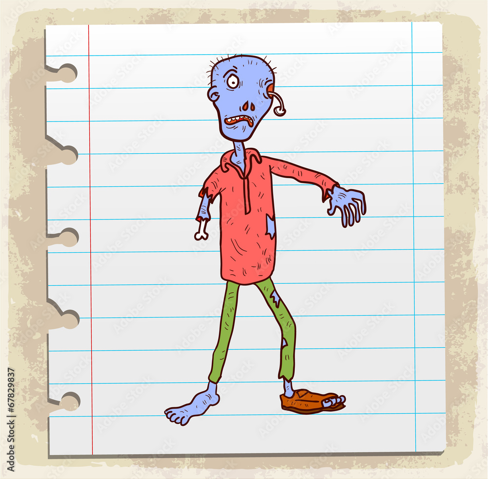 Cartoon zombie illustration Cartoon zombie illustration