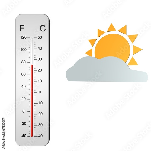 Zomerse temperatuur zonnig en bewolkt photo