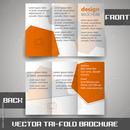 Tri fold corporate business store brochure