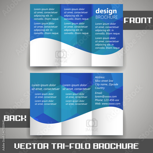 Tri fold corporate business store brochure