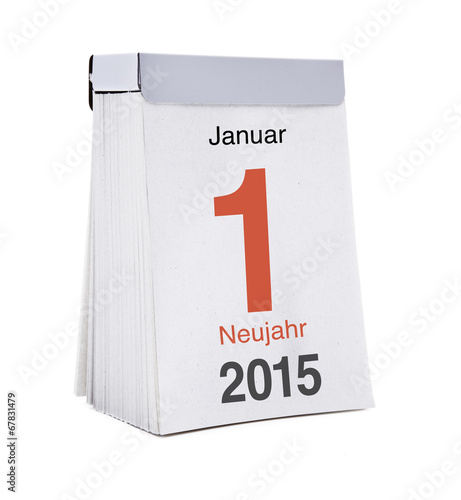 Kalenderblatt Neujahr 2015