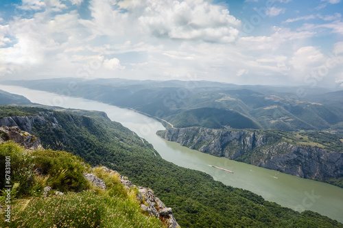 Canvas Print Danube river at Iron Gate gorge