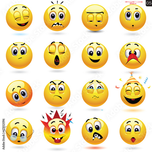Vector set of smiley icons