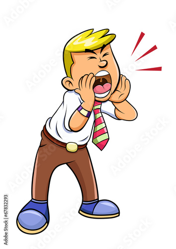 Shouting businessman